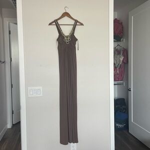 Elegant Brown Maxi Dress